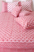 20s Cotton Cushion Cover in Block Print with Piping